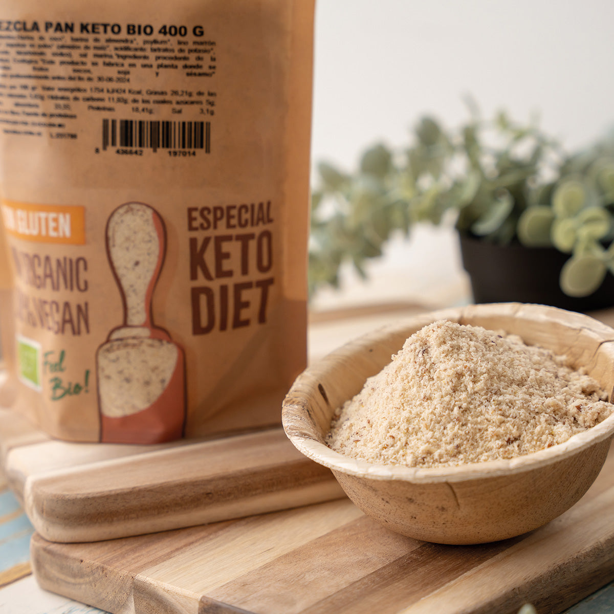 Mélange de farine pour pain cétogène sans gluten NaturGreen 400 g