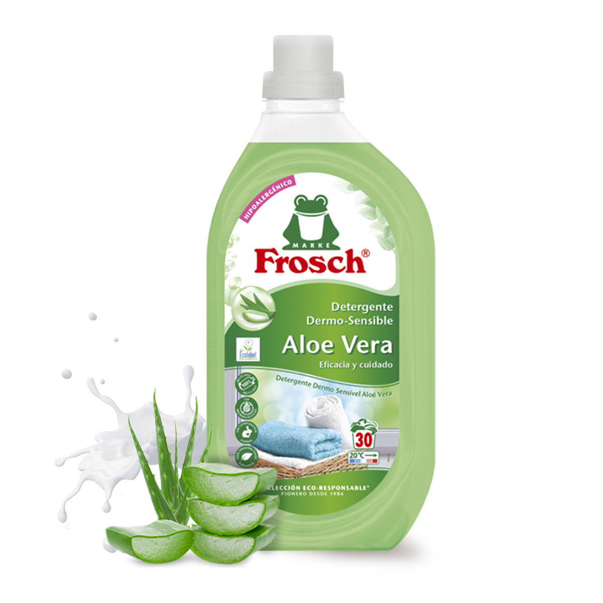 Lessive à l'aloe vera, Frosch, 1500 ml