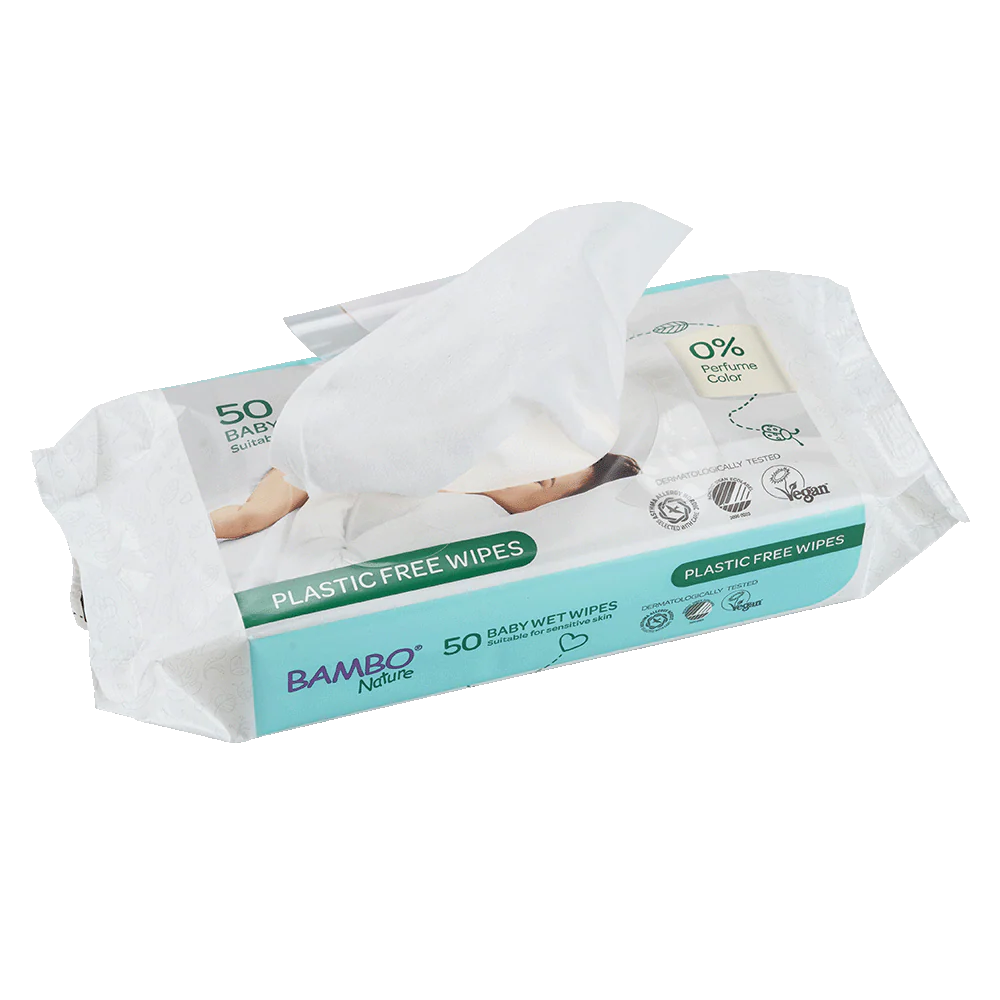 Bambo Nature plastfria våtservetter 50 st