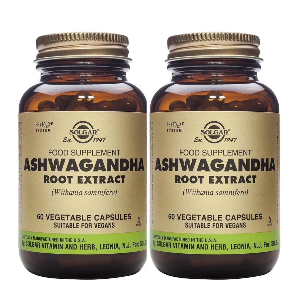 Pack of 2 x Ashwagandha 60 Vegetable Capsules