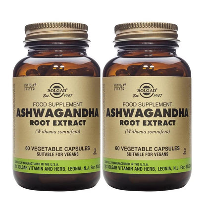 Pack of 2 x Ashwagandha 60 Vegetable Capsules