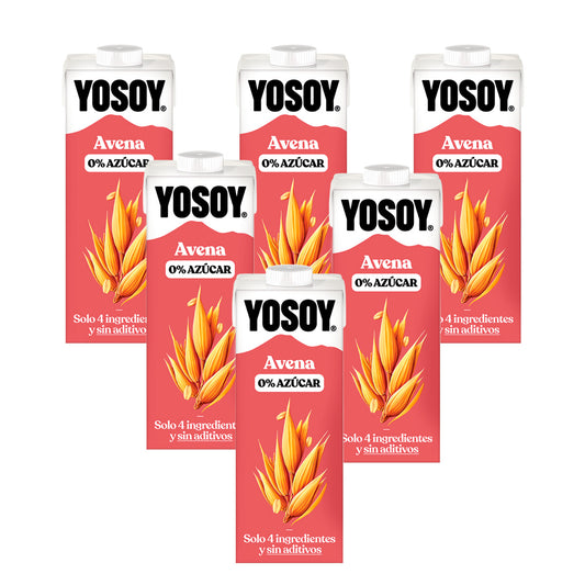Pack de 6 boissons à l'avoine 0 % de sucre YOSOY 1 L