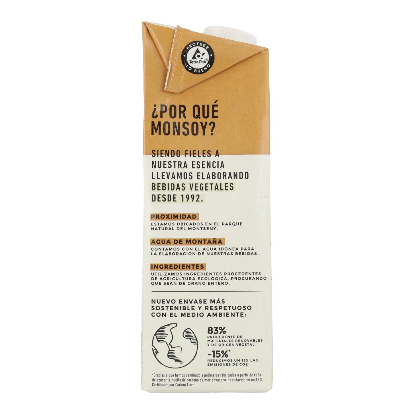 Pack 6 uds Bebida BIO de avena y almendra Monsoy 1 L