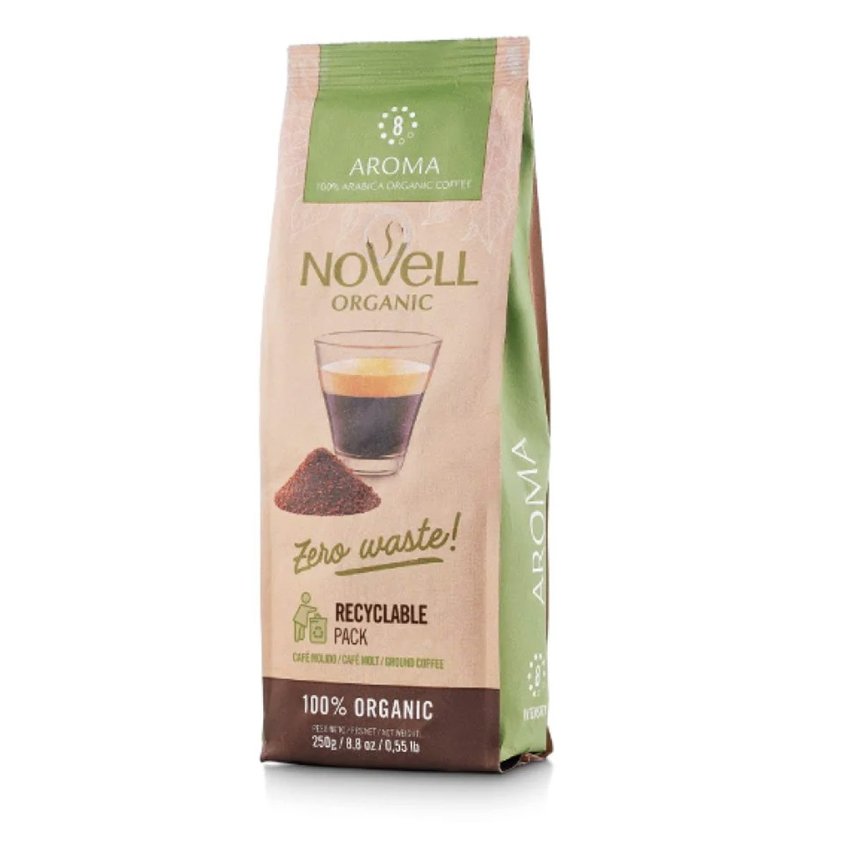 Caffè macinato eco Compost Più Aroma Novell 250 g
