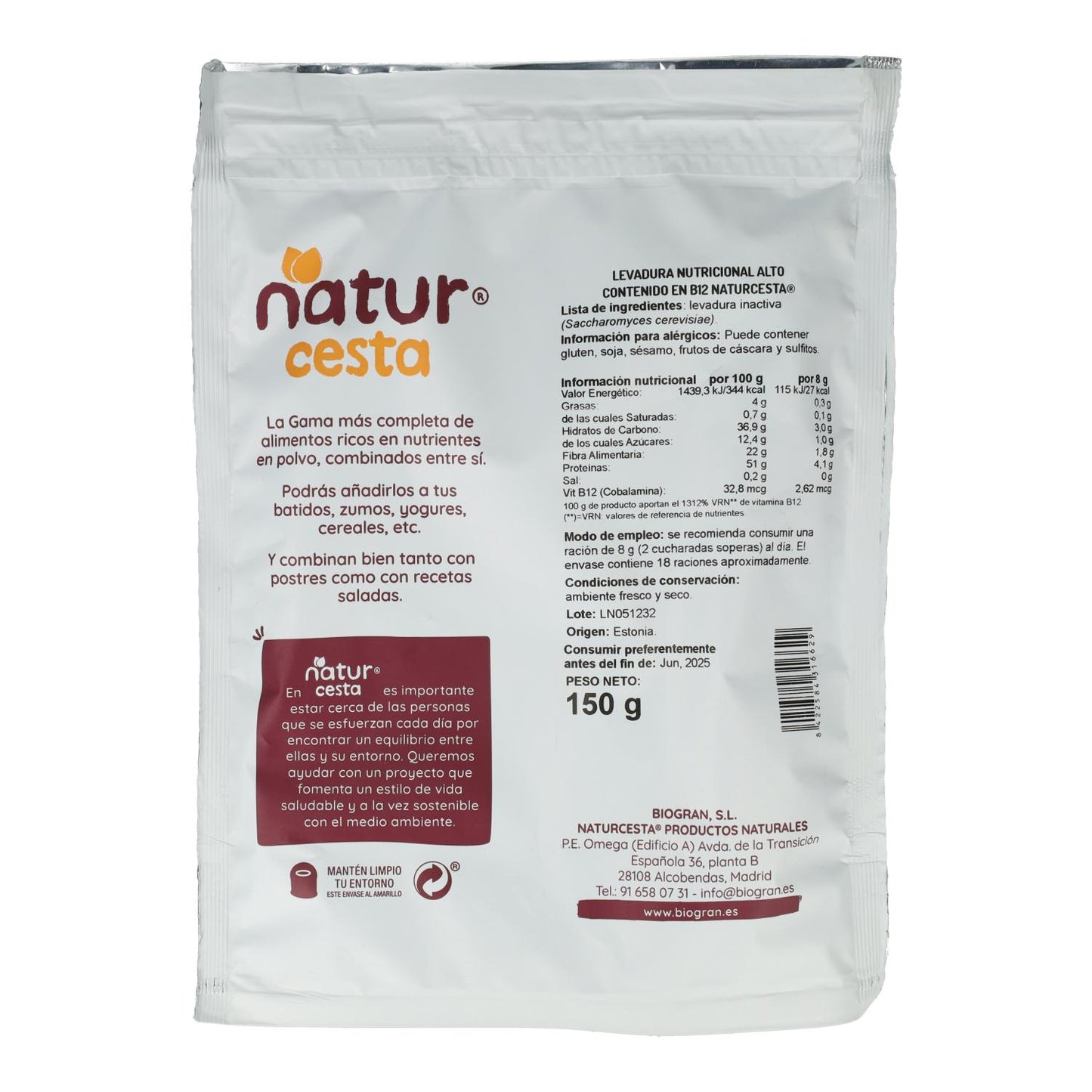 Näringsjäst Naturcesta 150 g