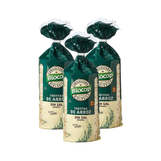 Lot de 3 paquets de galettes de riz sans sel Biocop 200 g