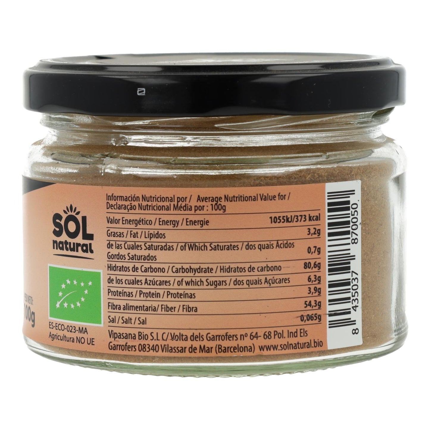Cynamon cejloński w proszku bio Sol Natural 100 g