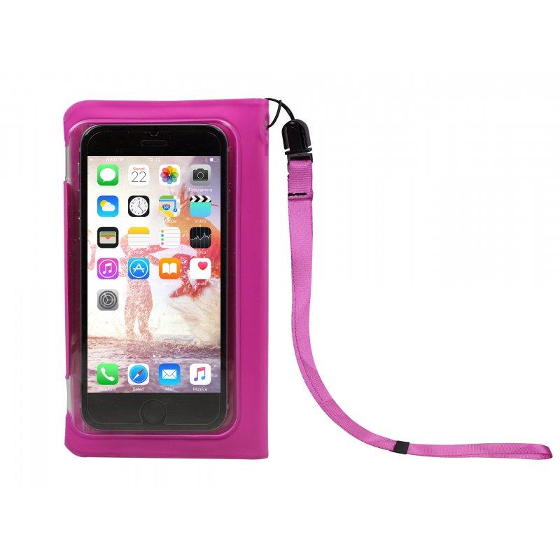Waterproof book-style cover for smartphones up to 5" SBS Pink