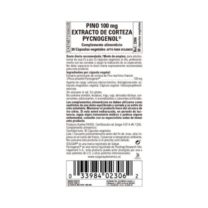 Pycnogenol 30 vegetabiliska kapslar (100 mg)