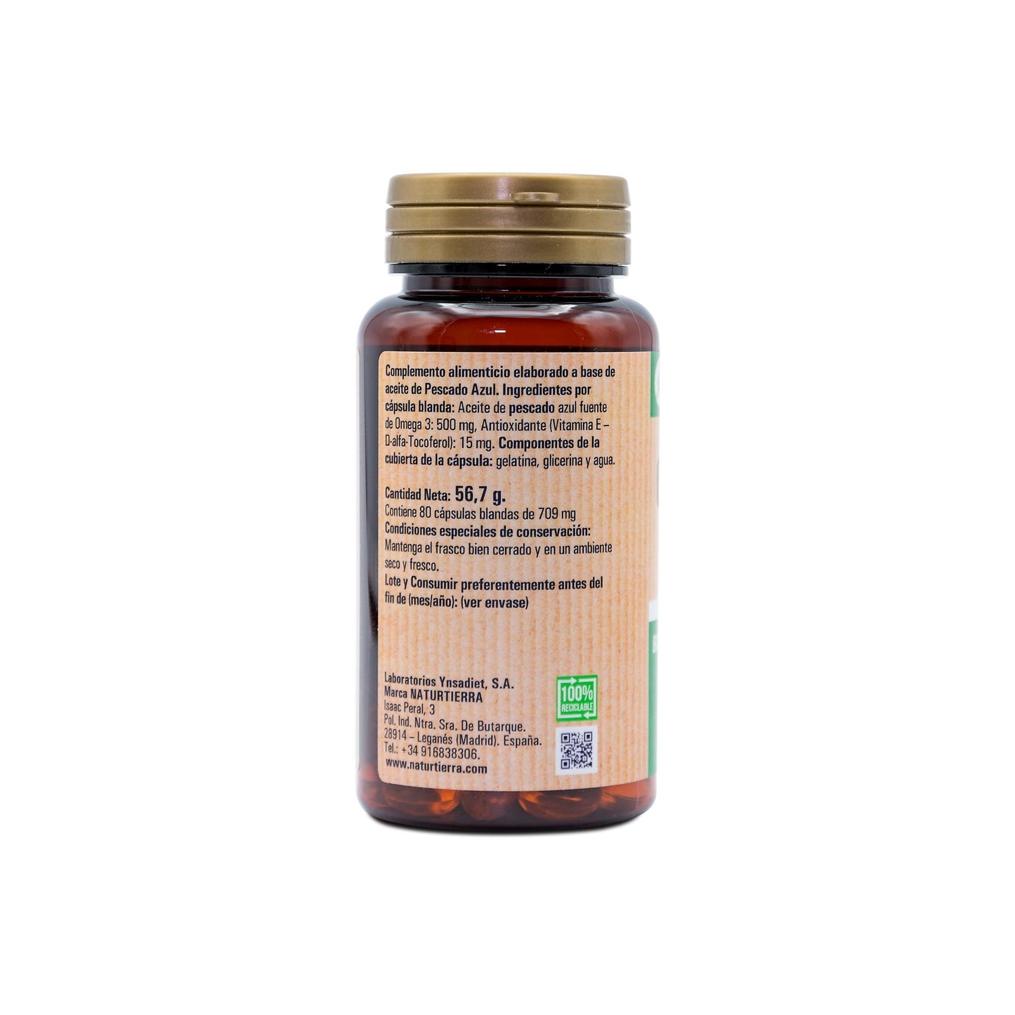 Omega 3, 80 zachte capsules. NaturTierra
