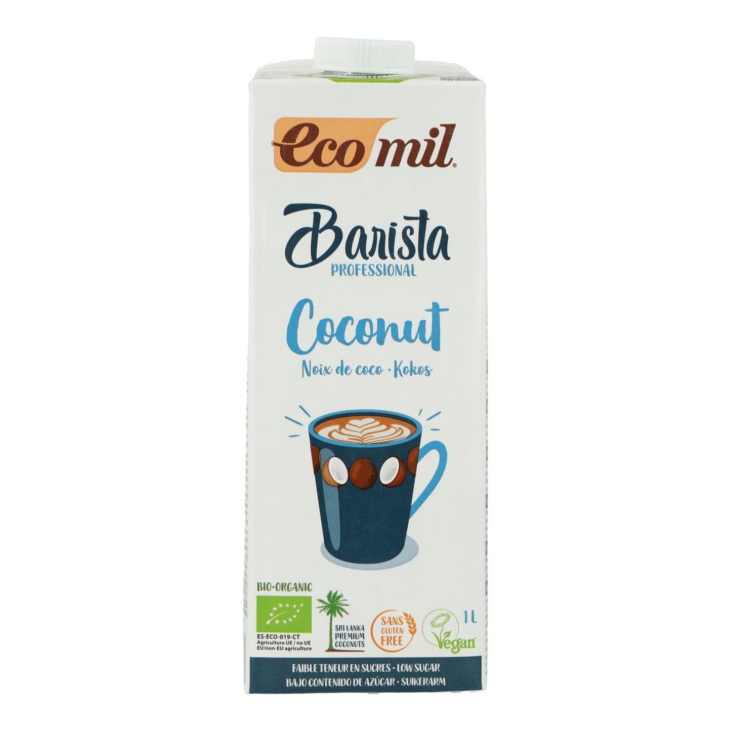 6er-Pack Bio-Kokosnuss-Getränk Barista BIO EcoMil 1 l