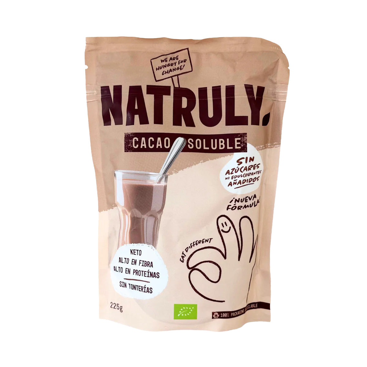 Cacao solubile BIO ad alto contenuto proteico Natruly 225 g