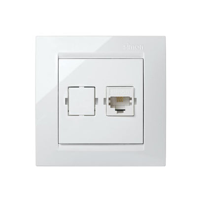 Simon 15 toma de teléfono Blanco