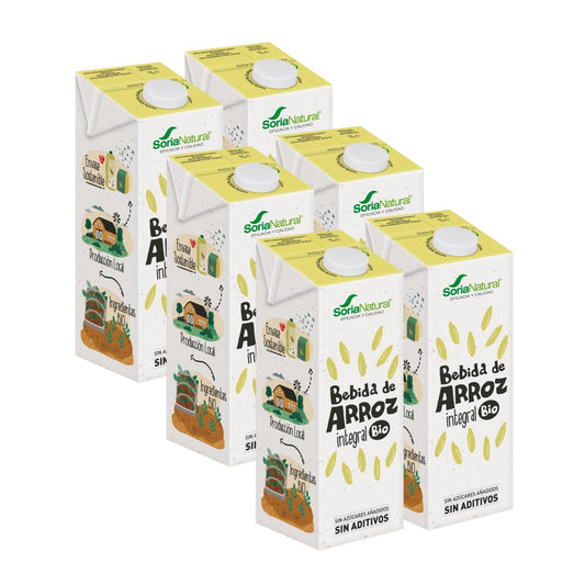 Pakket 6 x  Volkoren rijstdrank Soria Natural 1 L