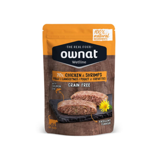 Ownat Wetline Kyckling och räkor Grain Free för katter 85 g