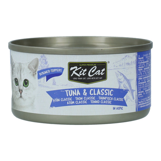 Kit Cat Toppare för burkar – Tonfisk & Katsobushi 80 g Våtfoder för katter i gelé