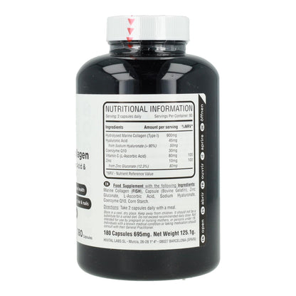 Collagene marino con acido ialuronico, coenzima Q10, vitamina C e zinco Hivital 180 capsule