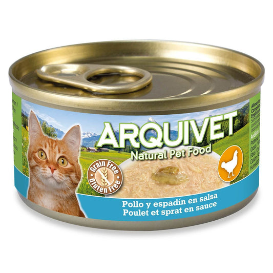 Poulet et espadon en sauce Arquivet 80 g Nourriture humide pour chats
