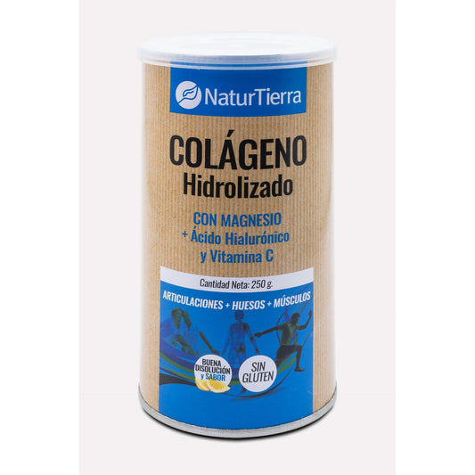 Hydrolizowany kolagen z magnezem + kwas hialuronowy i witamina C, 250 g. NaturTierra