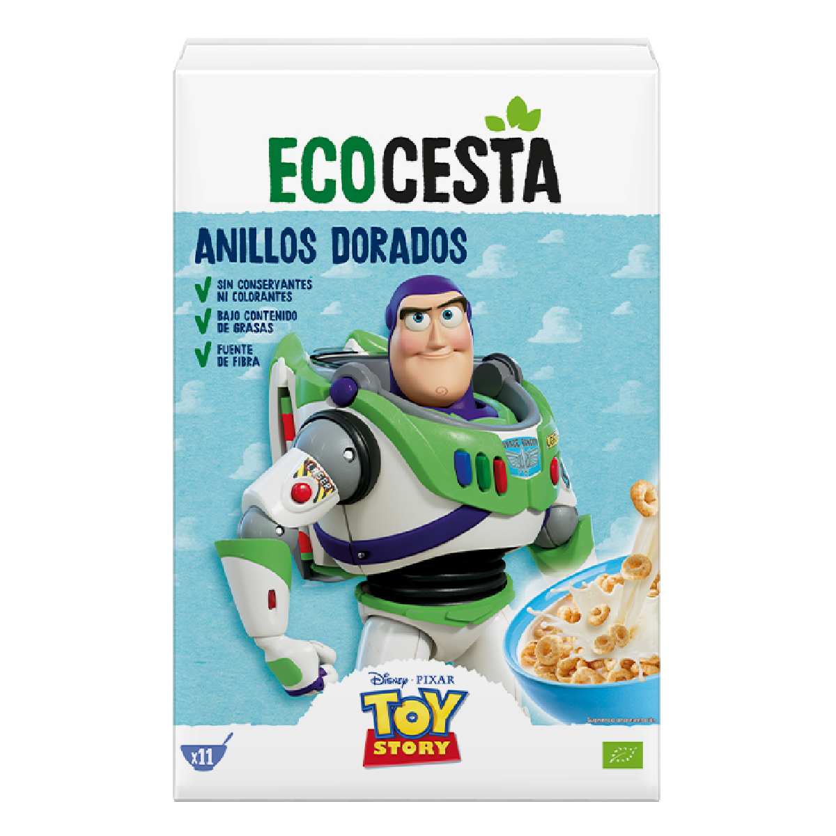 Cereali per la colazione Anillos Dorados BIO edizione Disney Ecocesta 330 g