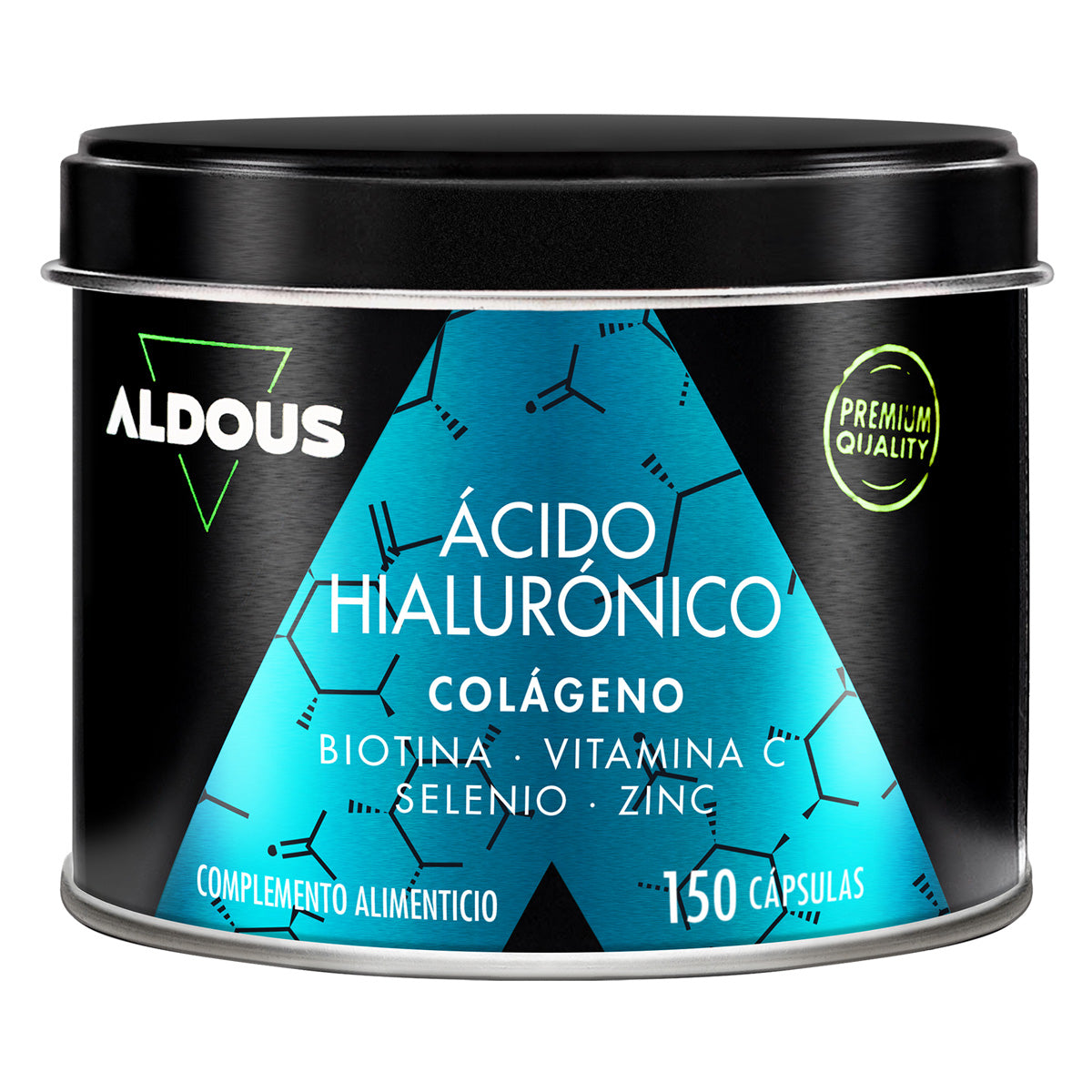 Ácido Hialurónico con Colágeno, Biotina, Vitaminas y Minerales Aldous 150 cápsulas