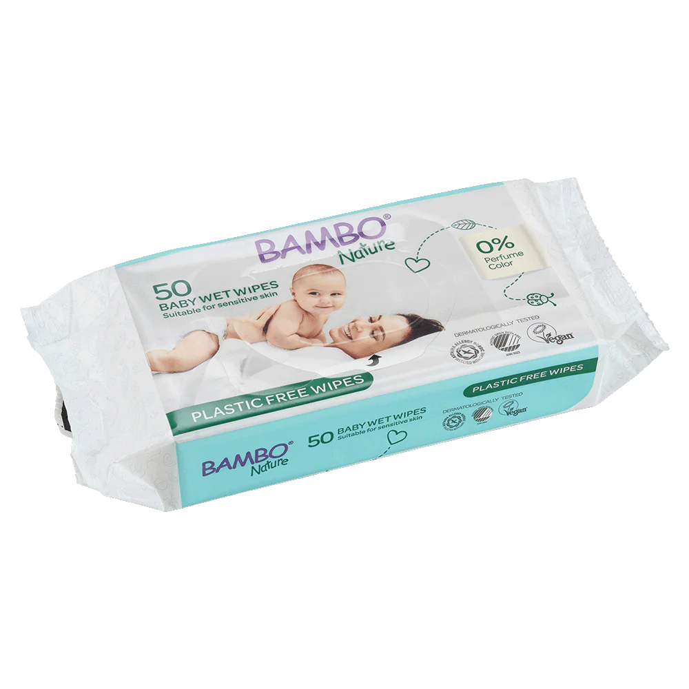 Bambo Nature plastfria våtservetter 50 st
