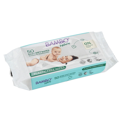 Bambo Nature plastfria våtservetter 50 st