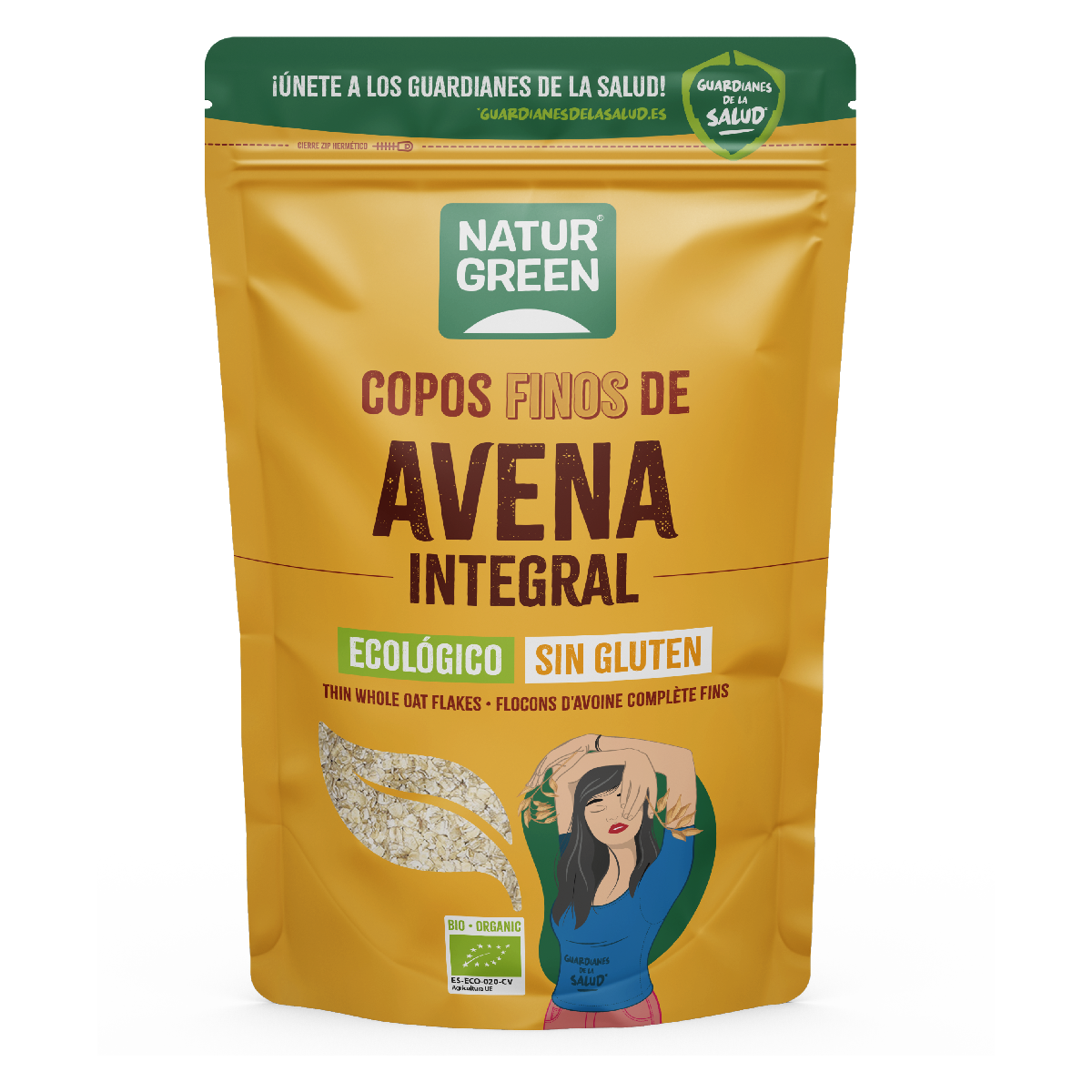 Feine glutenfreie Bio-Haferflocken NaturGreen, 1 kg