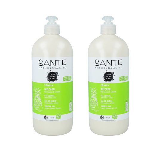 Pack of 2 Sante Organic Pineapple and Lemon Shower Gel, 950 ml