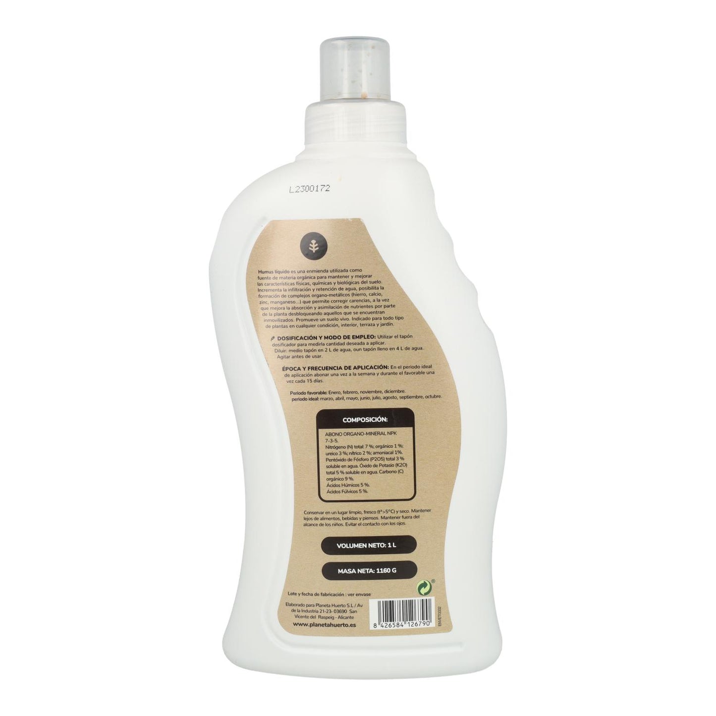 Humus liquido naturale Planeta Huerto 1 litro