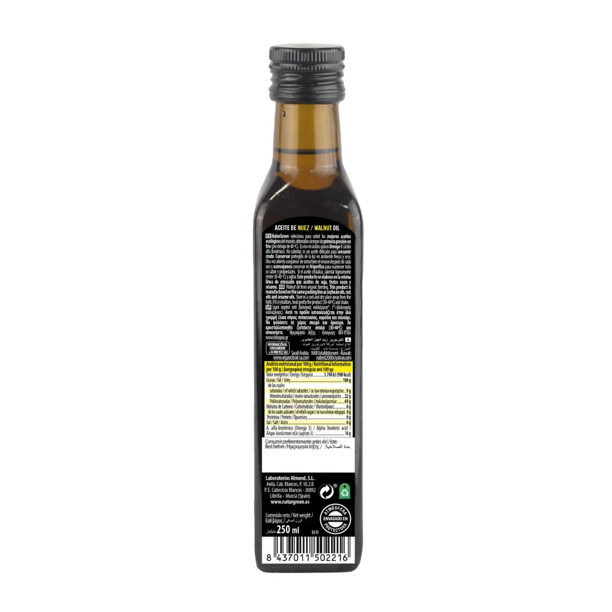 Bio NaturGreen valnötsolja 250 ml