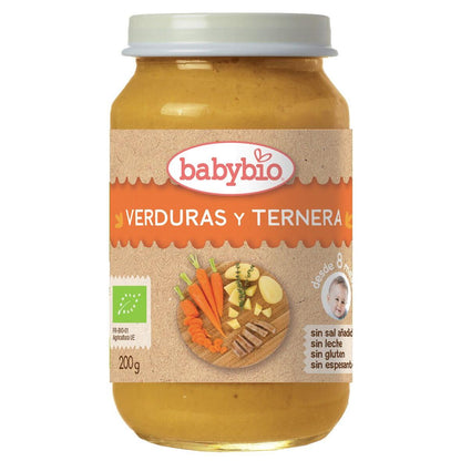 Confezione vasetti Menu Carne Bio (dai 8 mesi) babybio 2 pezzi da 200 g