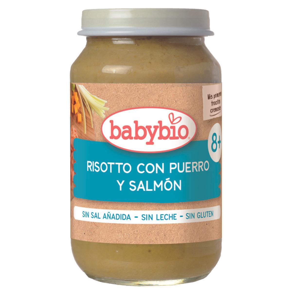 3er-Pack Babybio-Risotto mit Lauch und Lachs 200 g