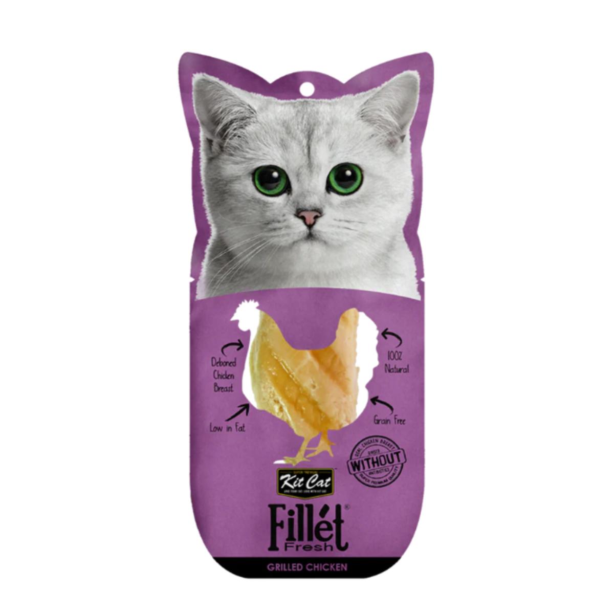 Kit Cat FilletFresh - Gegrilde kip 30 g Natuurlijke snack voor katten