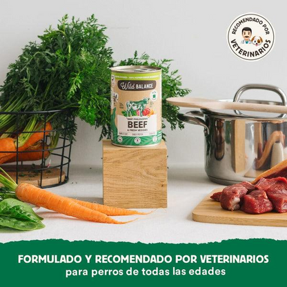 Confezione di carne di vitello barf per cani 6 x 400 g Wild Balance