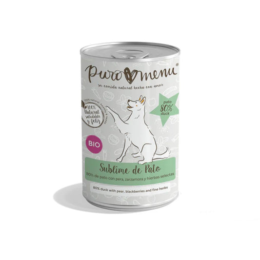 Cibo umido Barf per cani Sublime di anatra BIO Puromenu 400 g