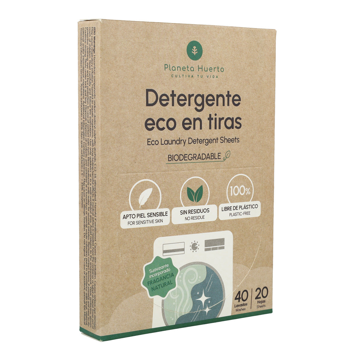 Eco-Tiras detersivo e ammorbidente Planeta Huerto 40 lavaggi