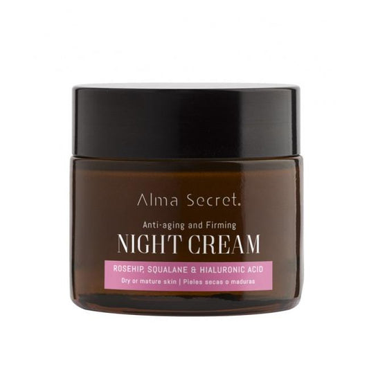 Crema notte riparatrice antietà Rosa mosqueta, squalano e acido ialuronico Alma Secret 50 ml