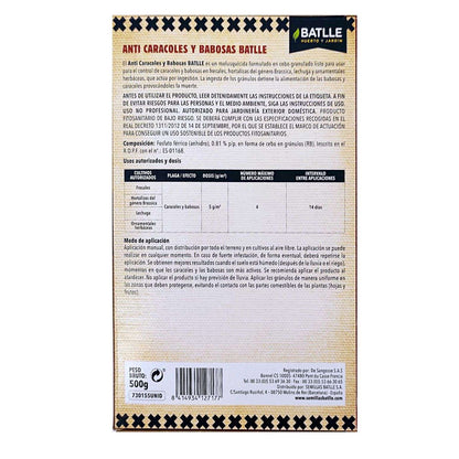 Antilimacos anti lumache e limacce 500 g Batlle Bio