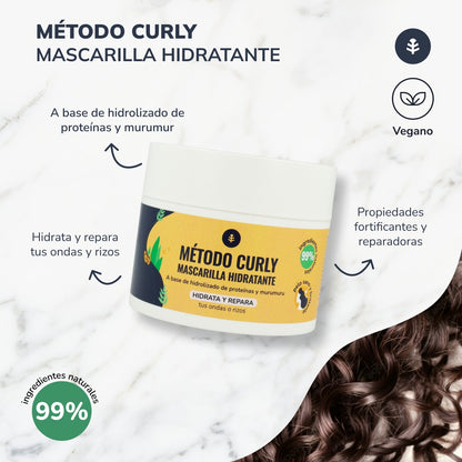 Curly Method Pack: shampoo, mask and leave in Planeta Huerto