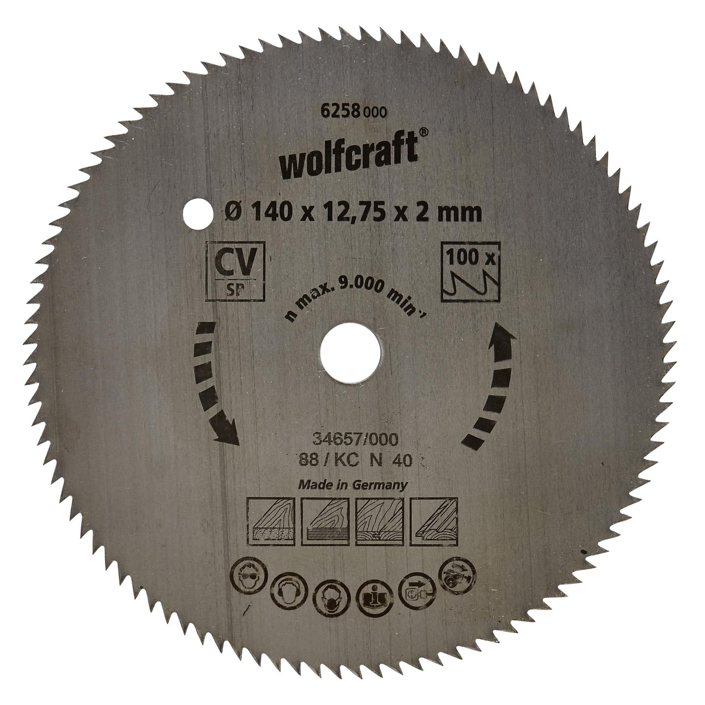 Wolfcraft Thin Cut Circular Saw Blades 190 x 16 mm 100 Teeth