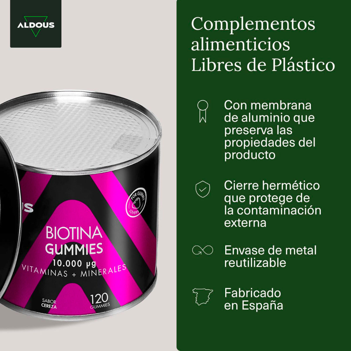 Biotine-gummies Aldous 120 gummies