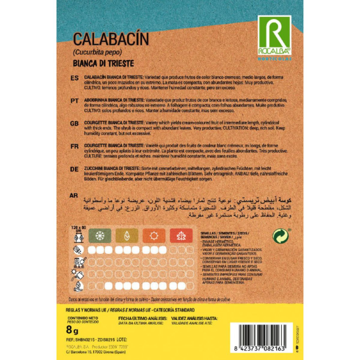 Bianca di Trieste courgette seeds