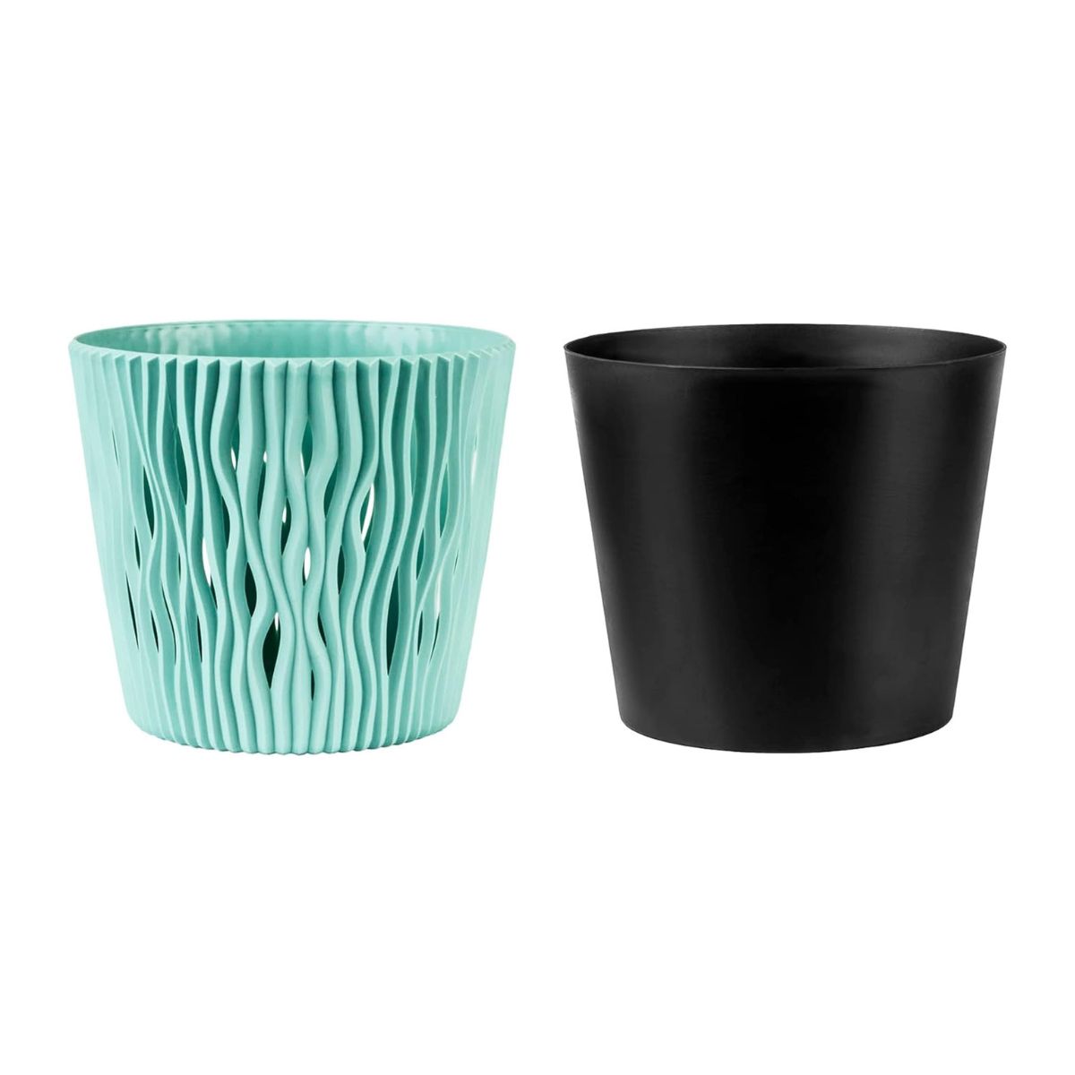 Duna pot with turquoise insert D 22 x 19