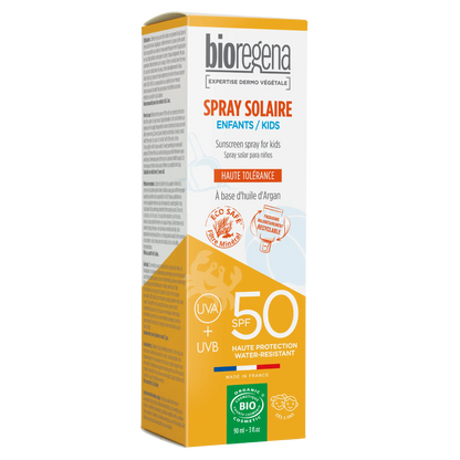 Solskyddsmedel för barn SPF50 i sprayform Bioregena 90 ml