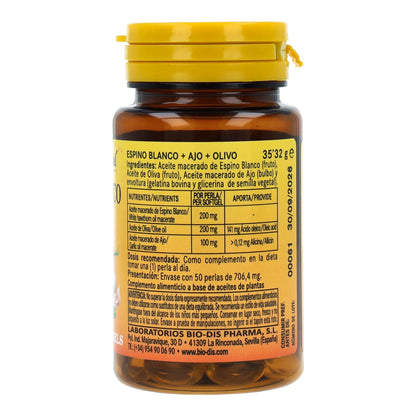 Meidoorn, knoflook en olijfboom 500 mg Nature Essential 50 capsules