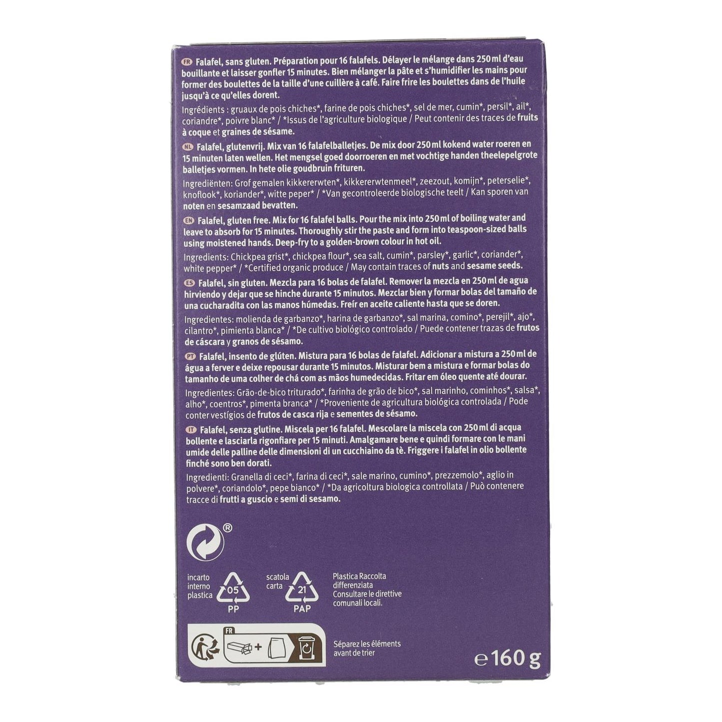 Glutenfreie Falafel von Bauckhof 160 g