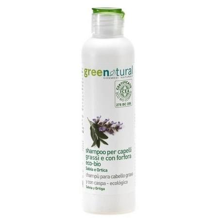 Shampoo per capelli grassi e forfora con salvia e ortica  Greenatural 250 ml