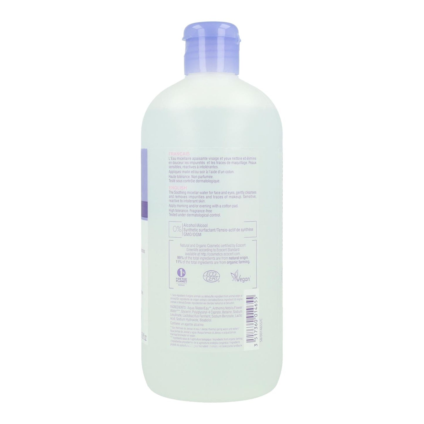 Beruhigendes Mizellenwasser Reactive Eau Thermale JONZAC 500 ml