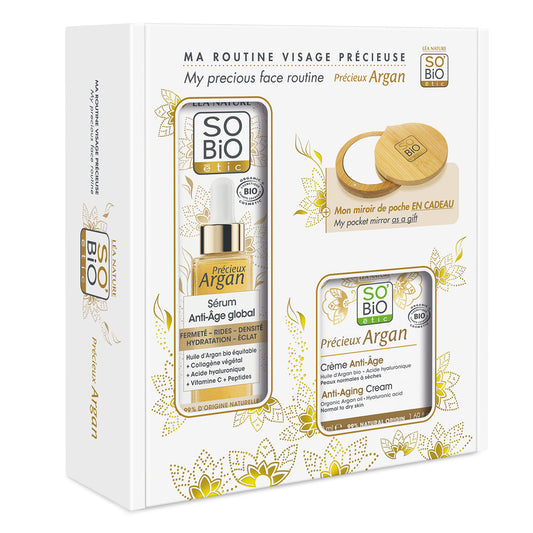 Presentförpackning med ansiktsvård Precieux Argan Bio & Hyaluronsyra, So 'Bio